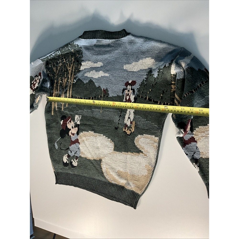Crossings Disney Mickey Goofie Golf Sweater Knit Pullover Mens Large - Picture 7 of 7